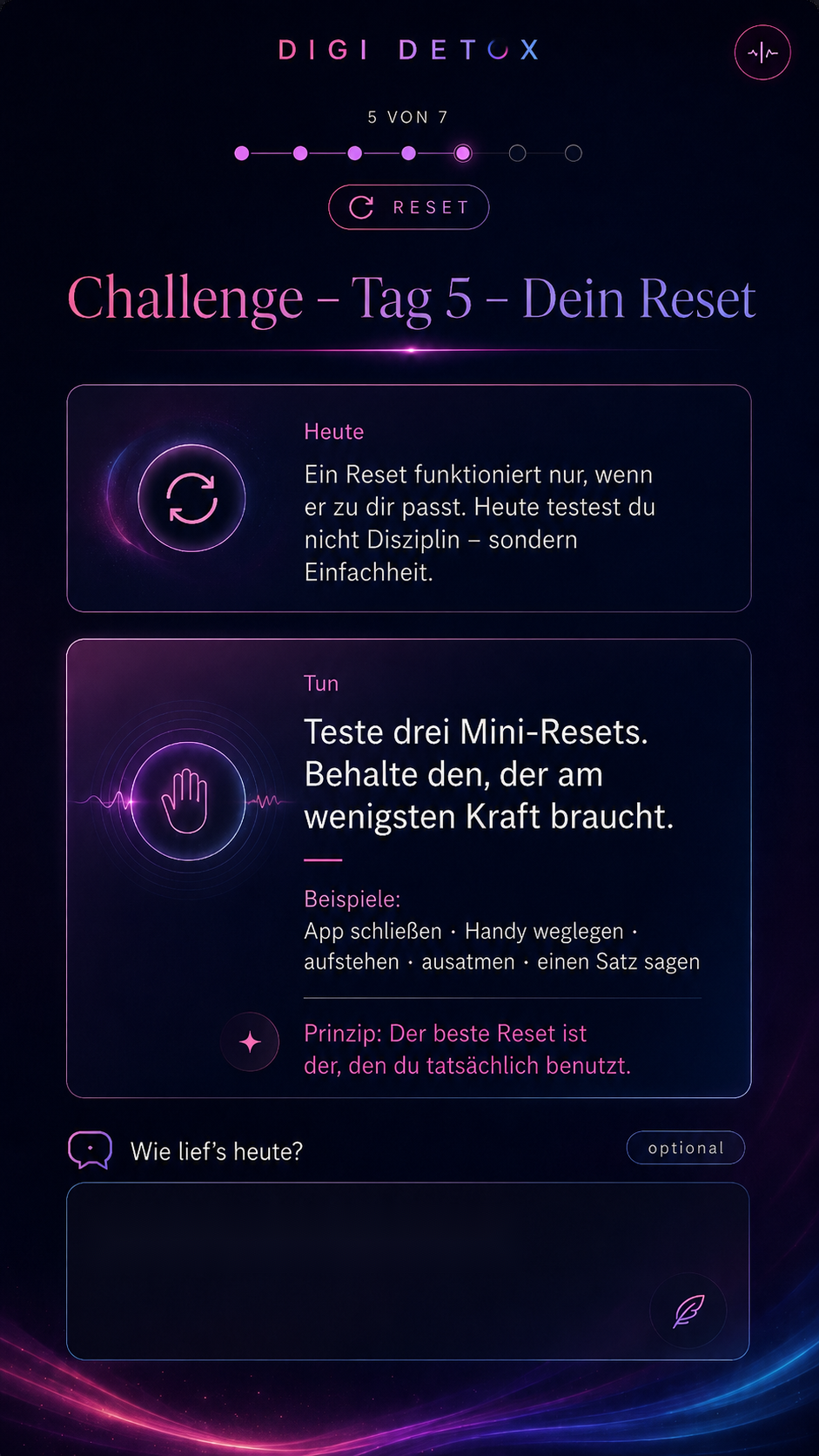DIGI DETOX – Tag 5